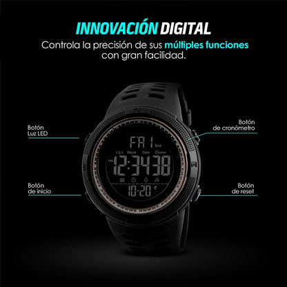 RELOJ PANTALLA LUZ LED - RESISTENTE AL AGUA