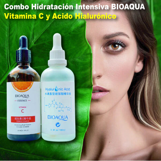 Duo Vitamina C mas Acido Hialurónico Hidratación Intensiva BIOAQUA