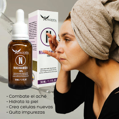 Niacinamida 10% (Vitamina B3) | Tratamiento Anti-Acné - Afrodita