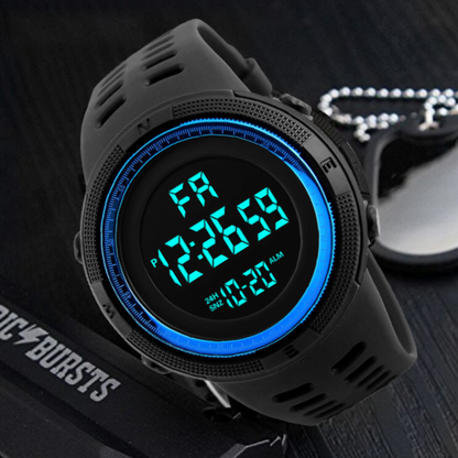 RELOJ PANTALLA LUZ LED - RESISTENTE AL AGUA