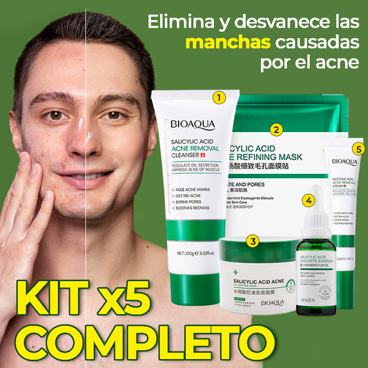 Kit/Combo x 5 Ácido Salicílico Anti-Acné | Tratamiento Facial Para El Acné - BIOAQUA