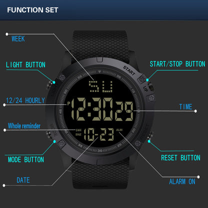 RELOJ DIGITAL PANTALLA LUZ LED