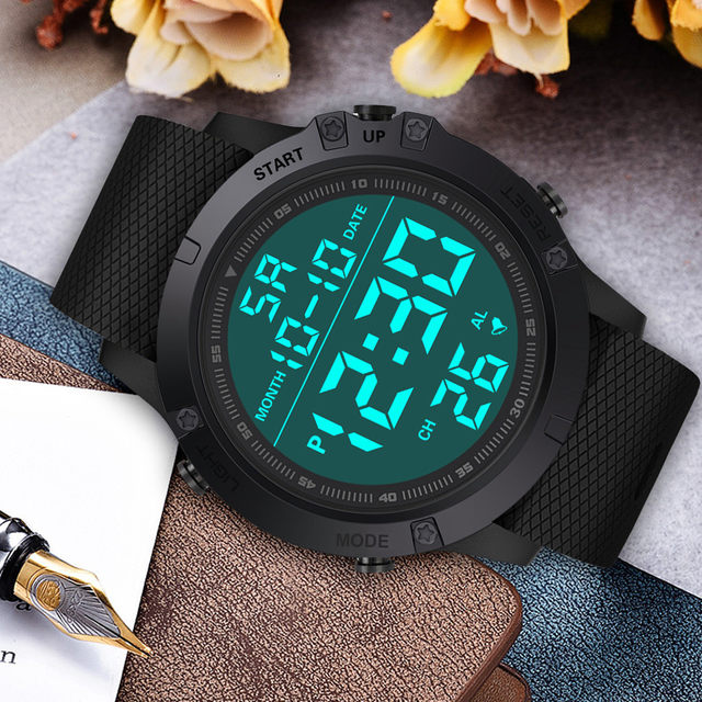 RELOJ DIGITAL PANTALLA LUZ LED