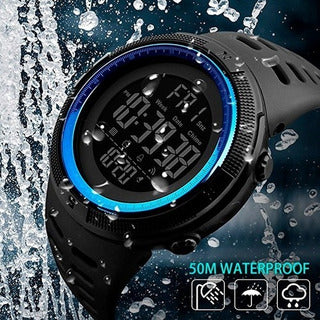 RELOJ PANTALLA LUZ LED - RESISTENTE AL AGUA